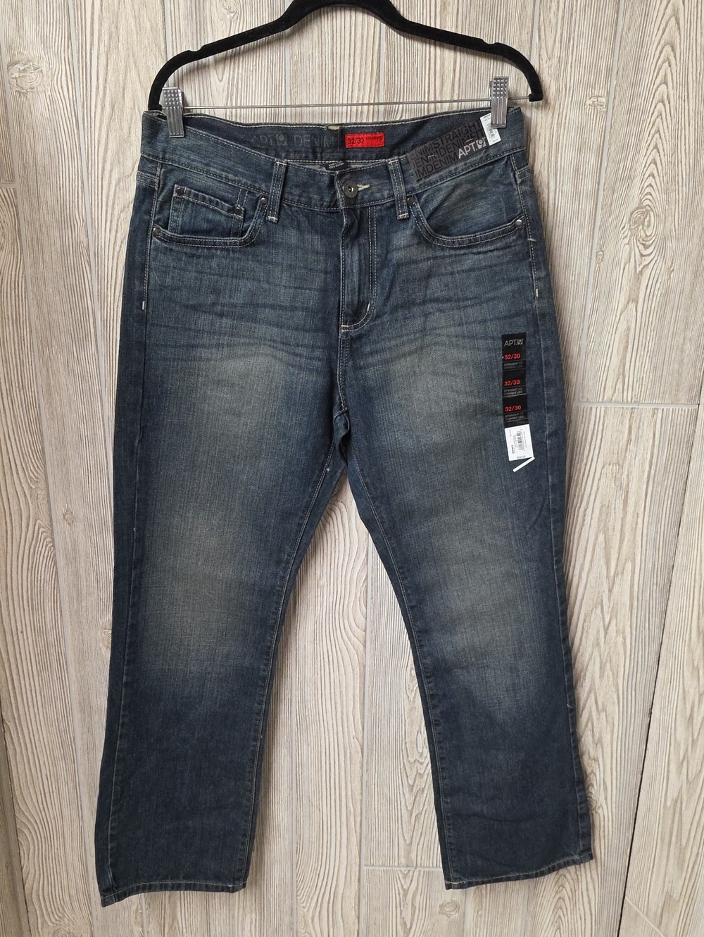 Apt. 9 Straight Fit Dark Rinse Jeans Mens Size 32x30 NWT